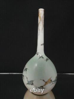 1000 CRANES! A 19th c. JAPANESE Bottle Vase 7½ Satsuma Late Edo or Meiji Japan