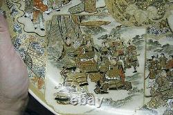 14 Large Hand Painted Satsuma Pottery Bowl Meiji Japan Royal Court