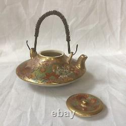 19th Century Meiji Period Japanese Satsuma Millefiori Tea Ewer Kettle. 10cm (4)