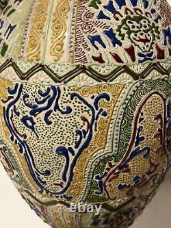 A 19th C Decorative Japanese Meiji Period Enamelled Satsuma Vase Fine Art