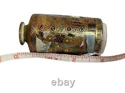 A Fine Miniature 3.25 Satsuma Early Meiji Column Vase 1868/1912 Signed