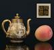 A MUSEUM PIECE antique JAPANESE SATSUMA TEA POT WINE EWER HANKINZAN 19TH CENTURY
