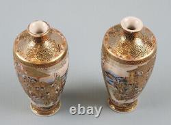 A pair of antique Japanese Satsuma vases
