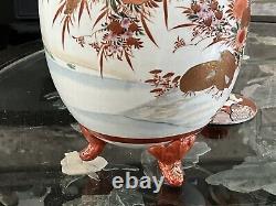 ANTIQUE 10 JAPANESE Meiji Porcelain KUTANI SATSUMA EGG GINGER JAR Butterfly