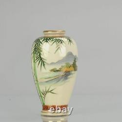 Antique 19C Japanese Satsuma Vase Japanese Satsuma ware landscpae