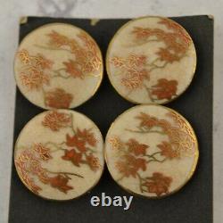 Antique Bulk Lot x16 hand painted Satsuma Japanese ceramic Buttons & Beads