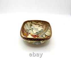 Antique Early 20th Century Hand Painted Small Satsuma Porcelain Bowl Marked