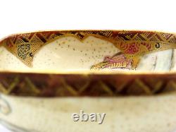 Antique Early 20th Century Hand Painted Small Satsuma Porcelain Bowl Marked