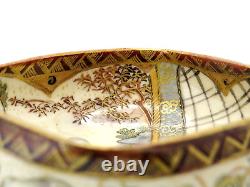 Antique Early 20th Century Hand Painted Small Satsuma Porcelain Bowl Marked