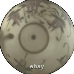 Antique Handpainted Japanese Satsuma Kutani Eggshell Porcelain Birds Wisteria AY