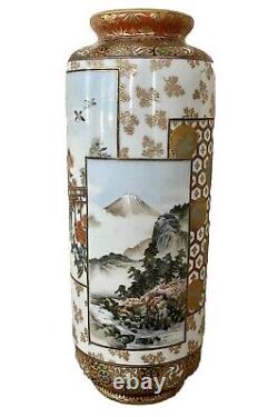 Antique JAPANESE KUTANI Ware Or SATSUMA Landscapes Vase