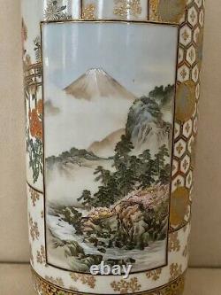 Antique JAPANESE KUTANI Ware Or SATSUMA Landscapes Vase