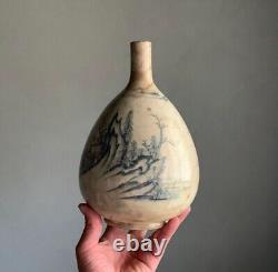 Antique Japanese Edo Meiji Period Kyoto Satsuma By Kinkozan Vase Pottery B