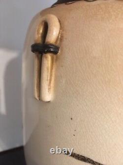 Antique Japanese Hand Painted Satsuma Pottery Vase Lamp By Paul Hanson