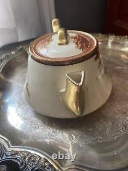 Antique Japanese Kinkozan Satsuma Shozan Kyo Meiji Period Teapot Plus Free Cup