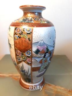 Antique Japanese Meiji Period Satsuma Miniature Vase Signed