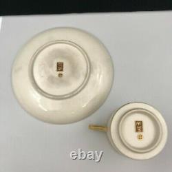 Antique Japanese Meiji Satsuma Pottery Cup And Saucer