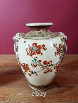 Antique Japanese Satsuma 3 Small Vases