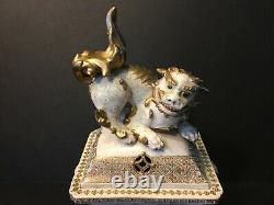 Antique Japanese Satsuma Censer with Foo Dog Lion, Meiji period