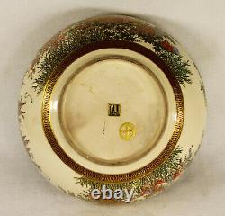 Antique Japanese Satsuma Ceramic Bowl Signed circa1890 9 1/2 24 cm