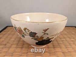 Antique Japanese Satsuma Ceramic Chawan Tea Bowl Ikebana Baskets & Teapots