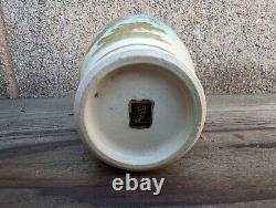 Antique Japanese Satsuma Ceramic Pottery Vase NIKKO Mountain Village Sakura