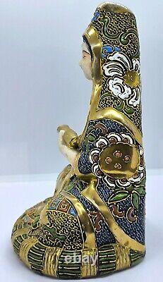 Antique Japanese Satsuma Kannon Buddha Figure, Meiji period