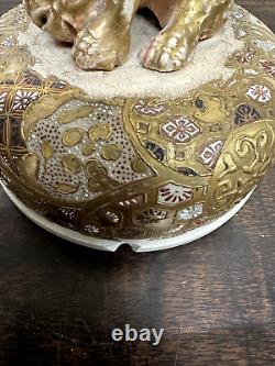 Antique Japanese Satsuma Koro With Hand-painted Decoration