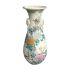 Antique Japanese Satsuma Makuzu Kozan Polychrome Flowers Bird Pottery Vase