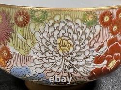 Antique Japanese Satsuma Millefleur Thousand Flowers Cup & Saucer Lithopane