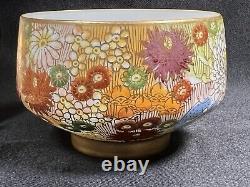 Antique Japanese Satsuma Millefleur Thousand Flowers Cup & Saucer Lithopane