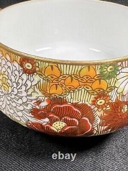 Antique Japanese Satsuma Millefleur Thousand Flowers Cup & Saucer Lithopane