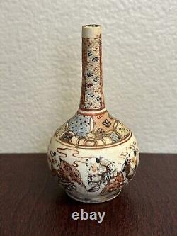 Antique Japanese Satsuma Miniature Porcelain Vase Meiji period 5