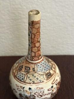 Antique Japanese Satsuma Miniature Porcelain Vase Meiji period 5