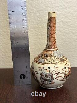 Antique Japanese Satsuma Miniature Porcelain Vase Meiji period 5