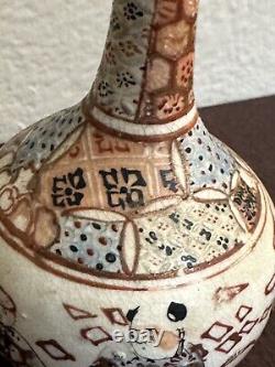 Antique Japanese Satsuma Miniature Porcelain Vase Meiji period 5