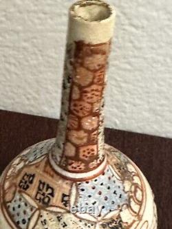 Antique Japanese Satsuma Miniature Porcelain Vase Meiji period 5