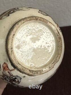 Antique Japanese Satsuma Miniature Porcelain Vase Meiji period 5