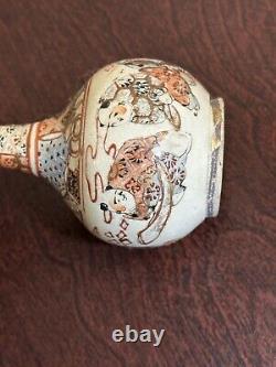 Antique Japanese Satsuma Miniature Porcelain Vase Meiji period 5