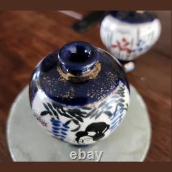 Antique Japanese Satsuma Miniature Vases