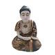 Antique Japanese Satsuma Moriage Porcelain Sitting Buddha Dai Nippon Figure 1920