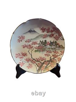 Antique Japanese Satsuma Plate Vintage Hand-Painted Collectible Plate