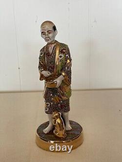 Antique Japanese Satsuma Porcelain Figurine 7 Collectible