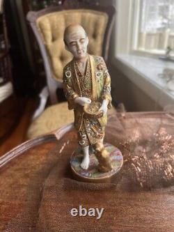 Antique Japanese Satsuma Porcelain Figurine 7 Collectible