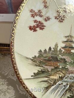Antique Japanese Satsuma Pottery Enamel Collection Plate 9.5 inches