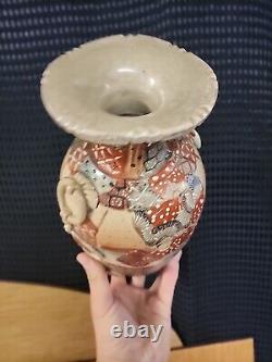 Antique, Japanese Satsuma Vase, 30.5 cm / 12 Inch