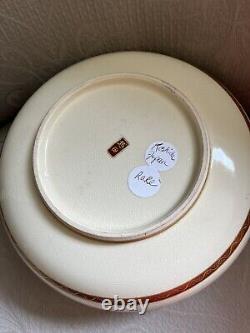 Antique Japanese Satsuma large 9-5/8 prox. Pottery Bowl