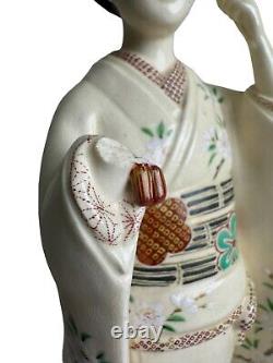 Antique Japanese Taisho Satsuma Okimono Figurine-Woman-by ITO TOZANREAD