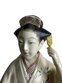 Antique Japanese Taisho Satsuma Okimono Figurine-Woman-by ITO TOZANREAD