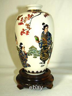 Antique Meiji 13cm Shimazu, Koriyama Satsuma Vase-Hand Signed-Takagari Samurai